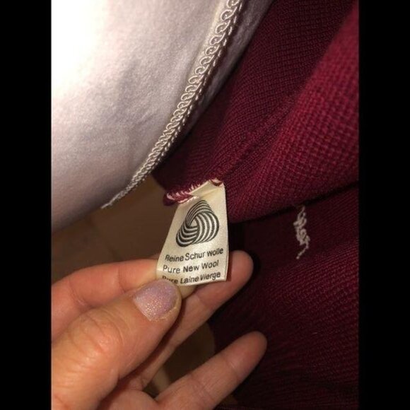 Steffner Sweater Womens Pure Wool Made In Austria Full Zipper Red Maroon - Picture 5 of 13